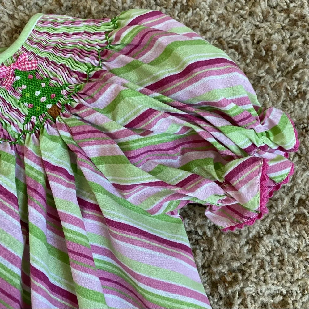 Smocked Christmas Dress Southern Sunshine Kids - Picture 4 of 11